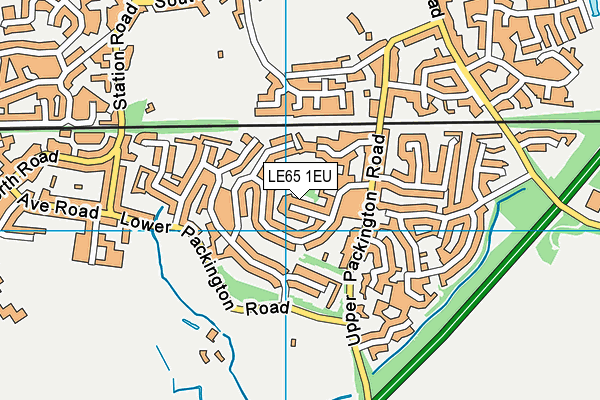 LE65 1EU map - OS VectorMap District (Ordnance Survey)