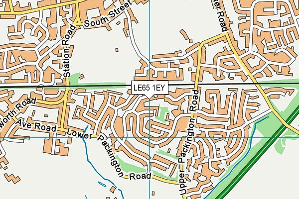 LE65 1EY map - OS VectorMap District (Ordnance Survey)