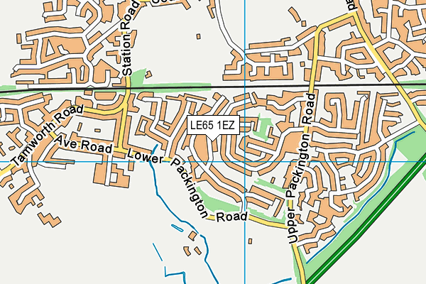 LE65 1EZ map - OS VectorMap District (Ordnance Survey)