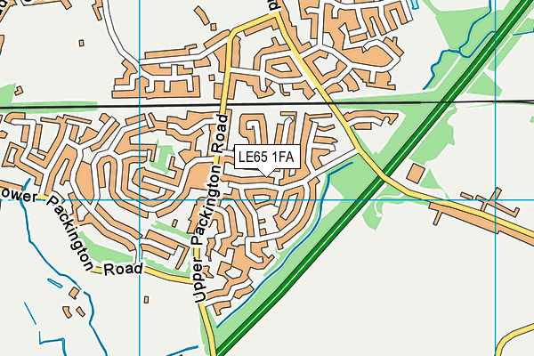 LE65 1FA map - OS VectorMap District (Ordnance Survey)