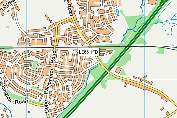 LE65 1FD map - OS VectorMap District (Ordnance Survey)