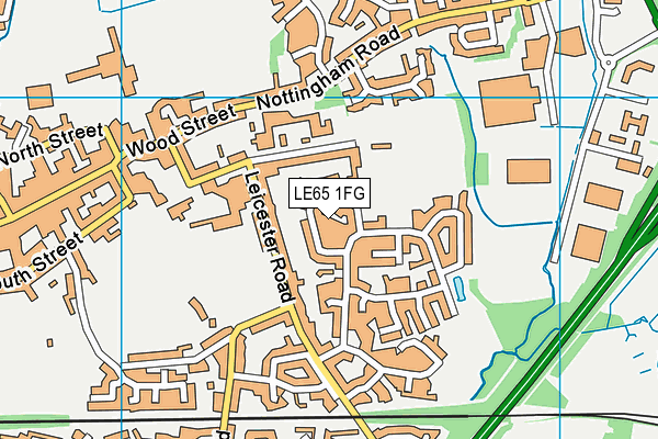 LE65 1FG map - OS VectorMap District (Ordnance Survey)