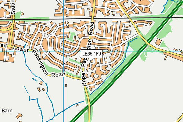 LE65 1FJ map - OS VectorMap District (Ordnance Survey)