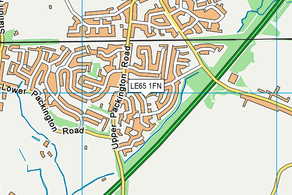 LE65 1FN map - OS VectorMap District (Ordnance Survey)