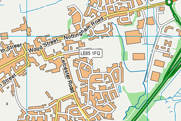 LE65 1FQ map - OS VectorMap District (Ordnance Survey)