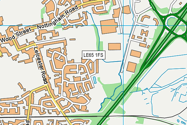 LE65 1FS map - OS VectorMap District (Ordnance Survey)
