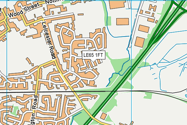 LE65 1FT map - OS VectorMap District (Ordnance Survey)