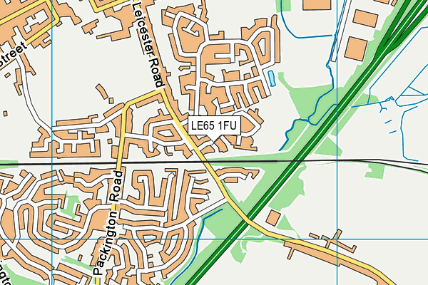 LE65 1FU map - OS VectorMap District (Ordnance Survey)