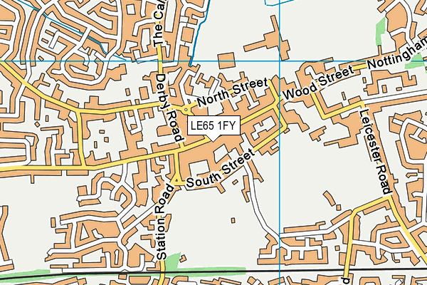 LE65 1FY map - OS VectorMap District (Ordnance Survey)