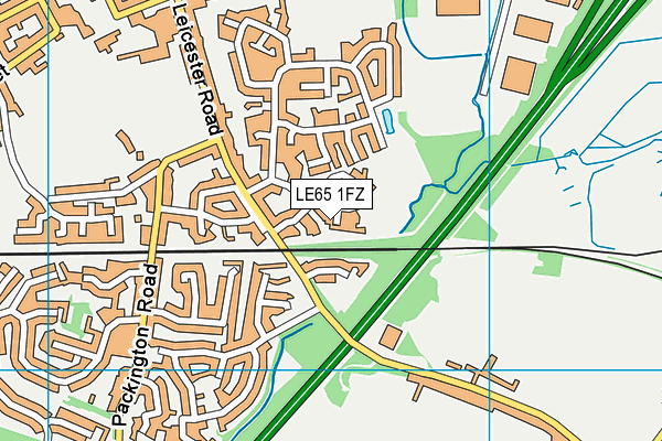 LE65 1FZ map - OS VectorMap District (Ordnance Survey)
