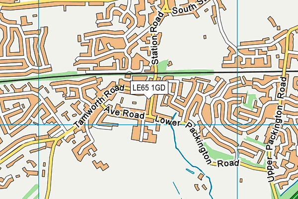 LE65 1GD map - OS VectorMap District (Ordnance Survey)