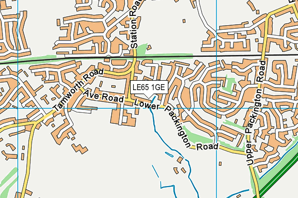 LE65 1GE map - OS VectorMap District (Ordnance Survey)