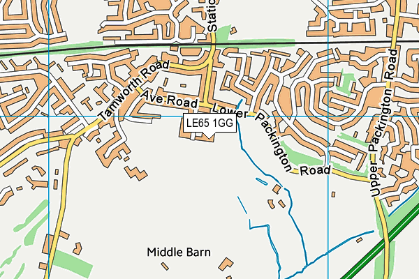 LE65 1GG map - OS VectorMap District (Ordnance Survey)