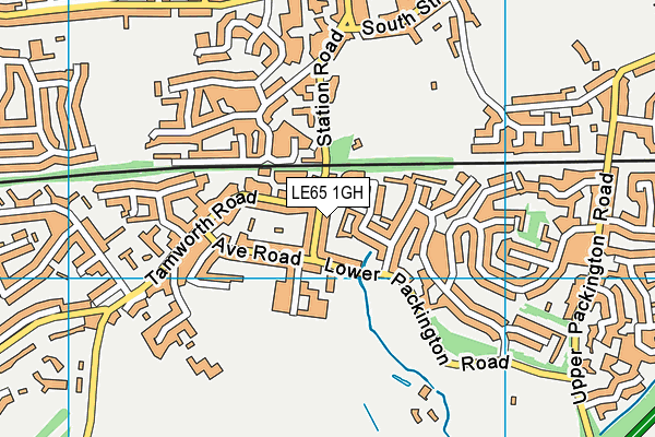 LE65 1GH map - OS VectorMap District (Ordnance Survey)