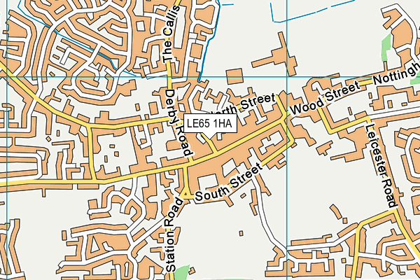 LE65 1HA map - OS VectorMap District (Ordnance Survey)