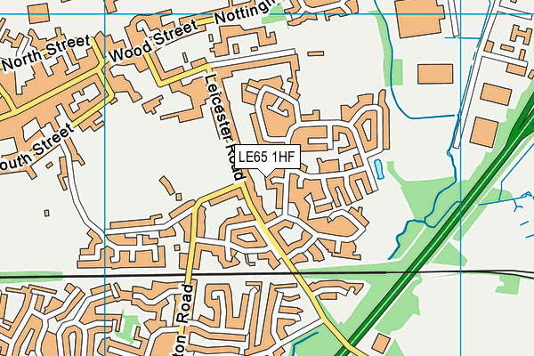 LE65 1HF map - OS VectorMap District (Ordnance Survey)