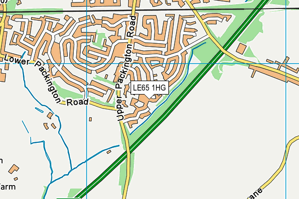 LE65 1HG map - OS VectorMap District (Ordnance Survey)