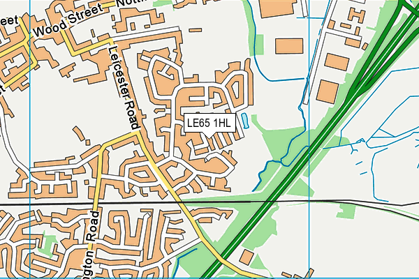 LE65 1HL map - OS VectorMap District (Ordnance Survey)