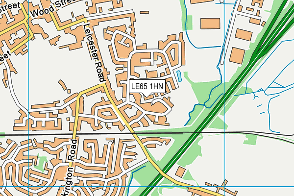 LE65 1HN map - OS VectorMap District (Ordnance Survey)