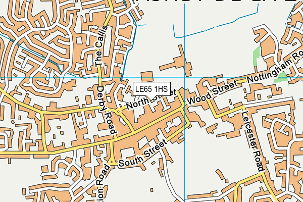 LE65 1HS map - OS VectorMap District (Ordnance Survey)