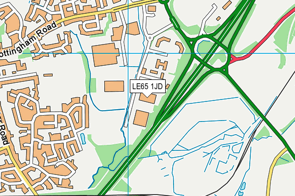 LE65 1JD map - OS VectorMap District (Ordnance Survey)