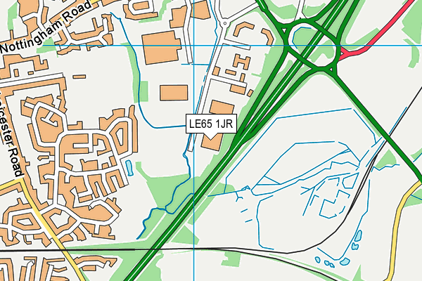 LE65 1JR map - OS VectorMap District (Ordnance Survey)