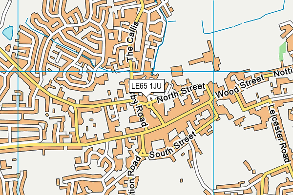 LE65 1JU map - OS VectorMap District (Ordnance Survey)