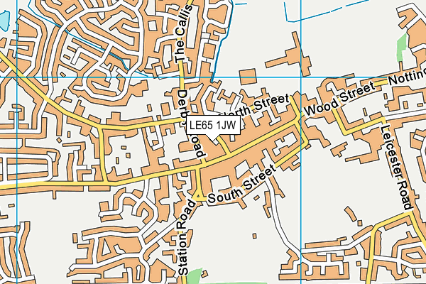 LE65 1JW map - OS VectorMap District (Ordnance Survey)