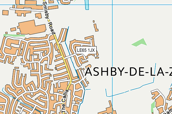 Woodcote Primary School map (LE65 1JX) - OS VectorMap District (Ordnance Survey)