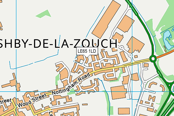 LE65 1LD map - OS VectorMap District (Ordnance Survey)