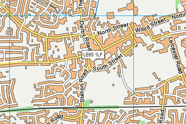 LE65 1LF map - OS VectorMap District (Ordnance Survey)