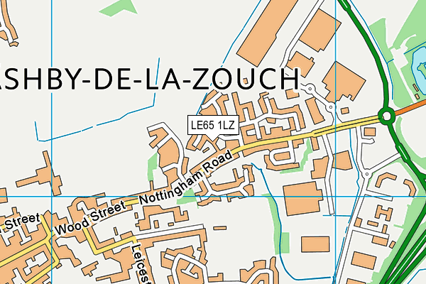 LE65 1LZ map - OS VectorMap District (Ordnance Survey)