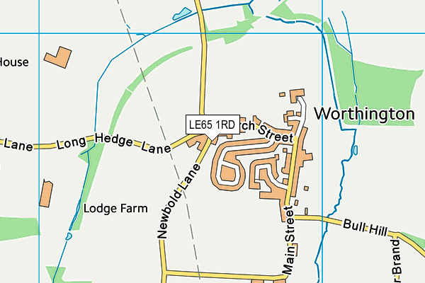 LE65 1RD map - OS VectorMap District (Ordnance Survey)
