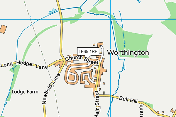 LE65 1RE map - OS VectorMap District (Ordnance Survey)