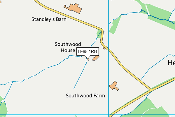 LE65 1RG map - OS VectorMap District (Ordnance Survey)