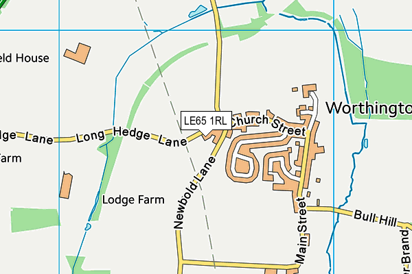 LE65 1RL map - OS VectorMap District (Ordnance Survey)