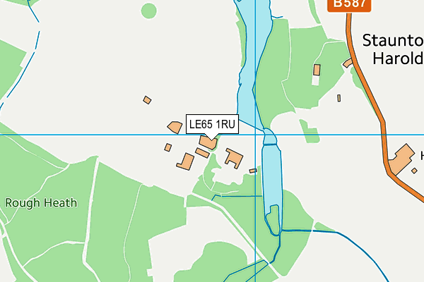 LE65 1RU map - OS VectorMap District (Ordnance Survey)