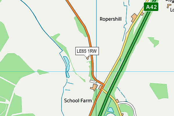 LE65 1RW map - OS VectorMap District (Ordnance Survey)