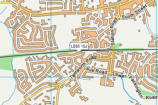LE65 1SJ map - OS VectorMap District (Ordnance Survey)