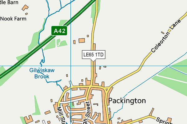 LE65 1TD map - OS VectorMap District (Ordnance Survey)