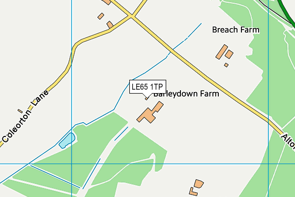 LE65 1TP map - OS VectorMap District (Ordnance Survey)