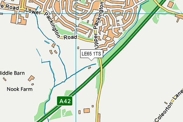 LE65 1TS map - OS VectorMap District (Ordnance Survey)