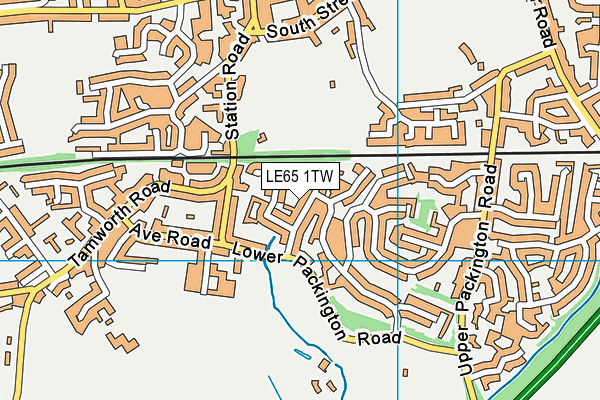LE65 1TW map - OS VectorMap District (Ordnance Survey)