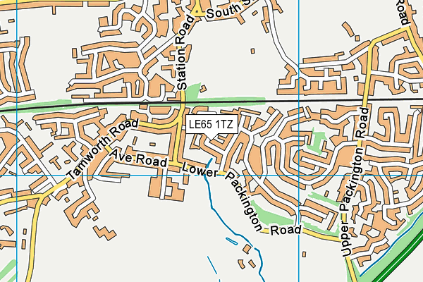 LE65 1TZ map - OS VectorMap District (Ordnance Survey)