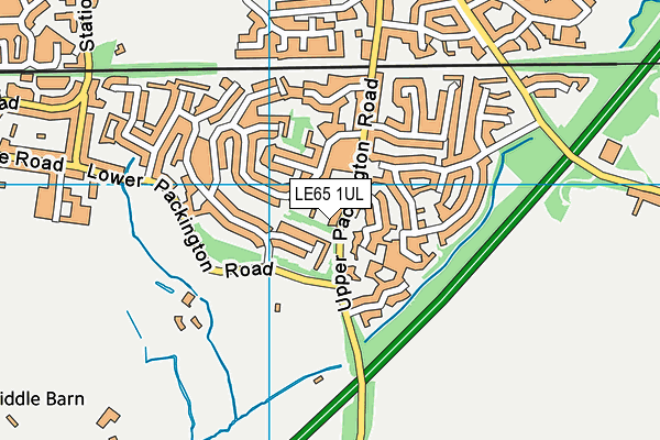 LE65 1UL map - OS VectorMap District (Ordnance Survey)