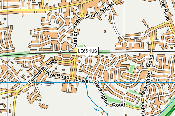 LE65 1US map - OS VectorMap District (Ordnance Survey)