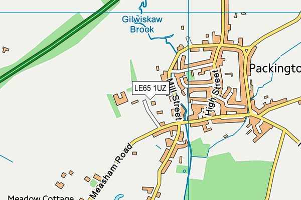 LE65 1UZ map - OS VectorMap District (Ordnance Survey)