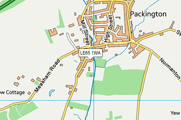 LE65 1WA map - OS VectorMap District (Ordnance Survey)