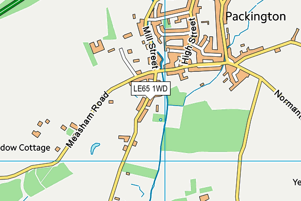 LE65 1WD map - OS VectorMap District (Ordnance Survey)
