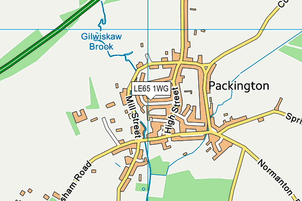 LE65 1WG map - OS VectorMap District (Ordnance Survey)